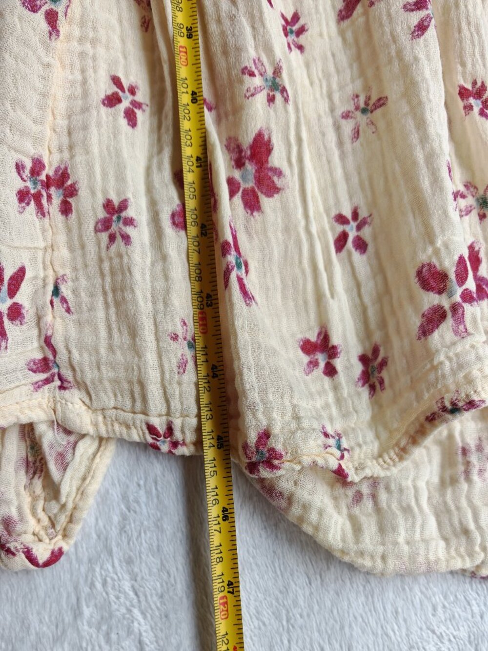 Free People Azure Midi Dress Floral Smocked Cotton Tie Strap Boho Sundress M - Picture 13 of 14